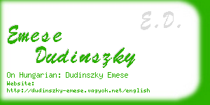 emese dudinszky business card